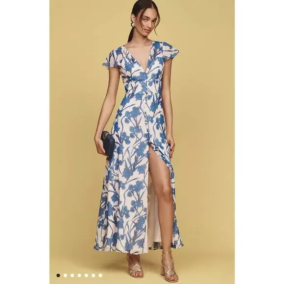 long ruched maxi dress Grandeur Pale Pink High-Neck Ruched Maxi Dress – Club L London